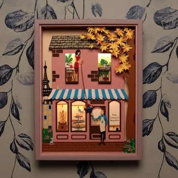 Tableau boulangerie parisienne illuminé